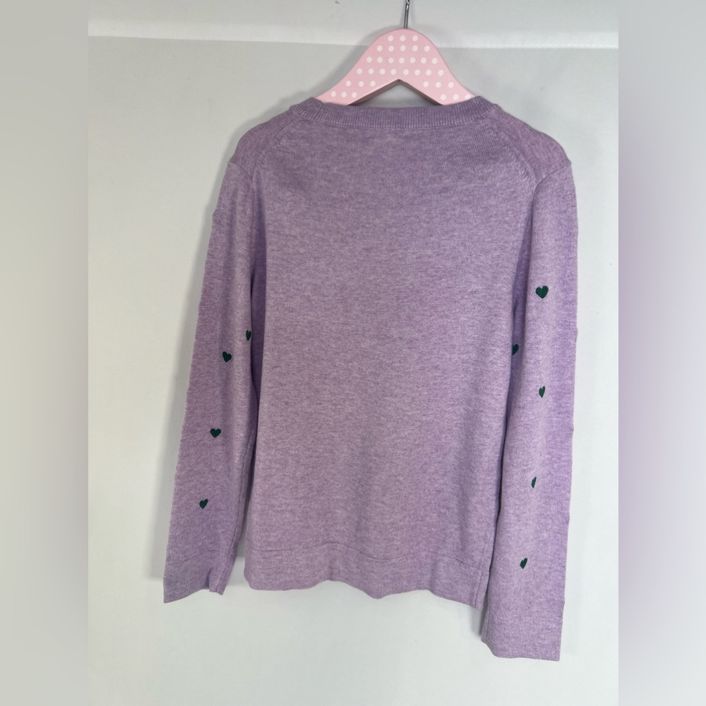 NEW / J.Crew Factory Girls' embroidered heart sweater - Picture 3 of 3